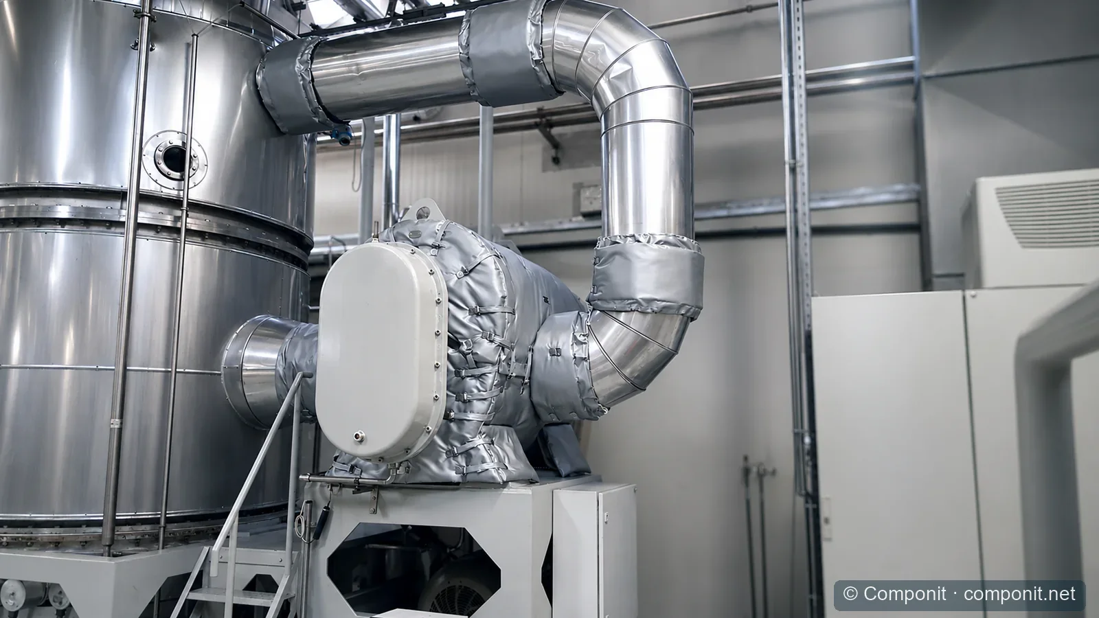 Aislamiento desmontable instalado sobre equipos y conductos industriales