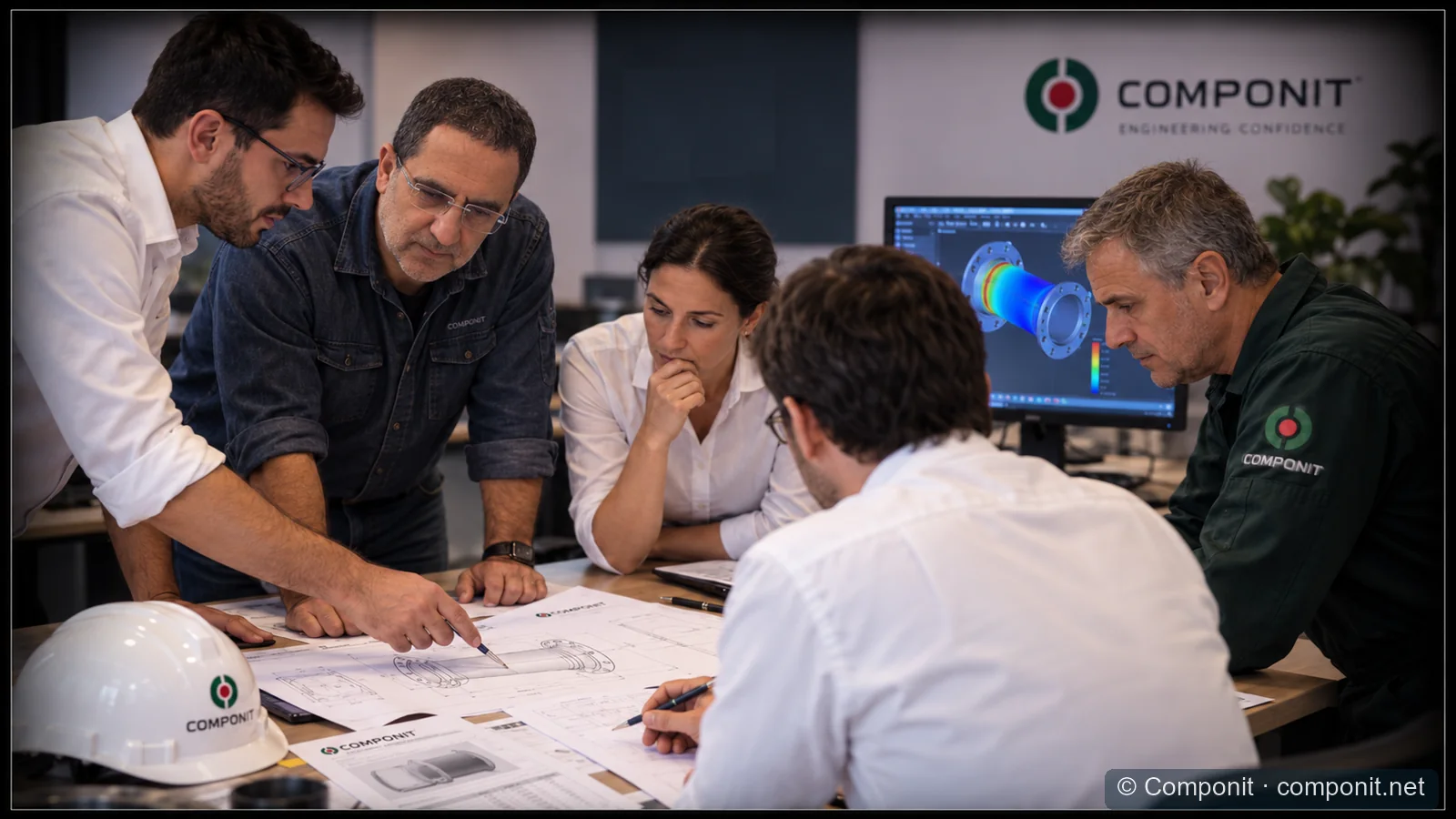 Presentación técnica durante una sesión de ingeniería y selección